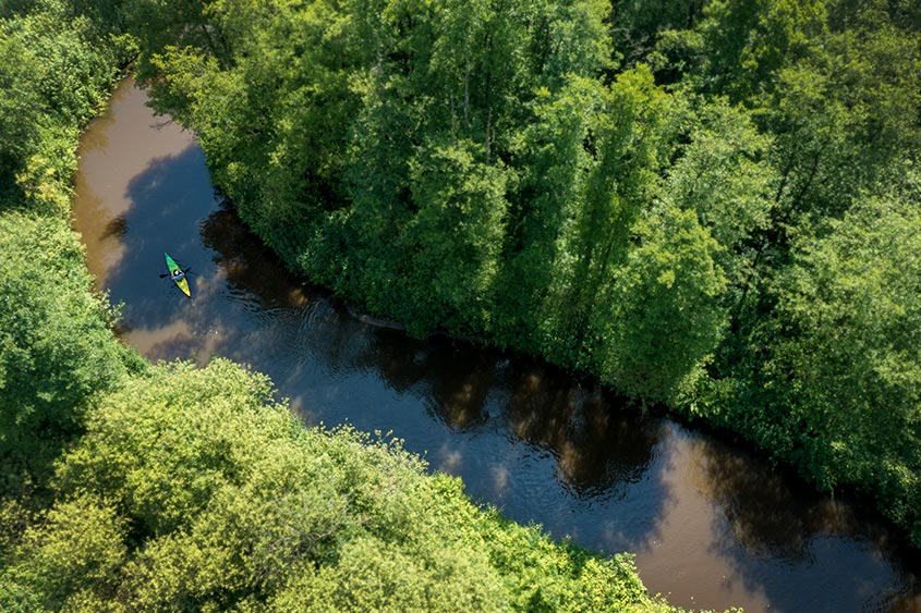 Kanovaren door natuurgebied ’t Hageven langs de Dommel